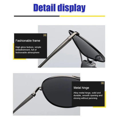 🕶️✨ Anti-UV Gepolariseerde Zonnebril voor Heren – Stijlvol & Comfortabel