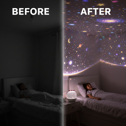 Oplaadbare roterende sterrenprojector nachtlampje