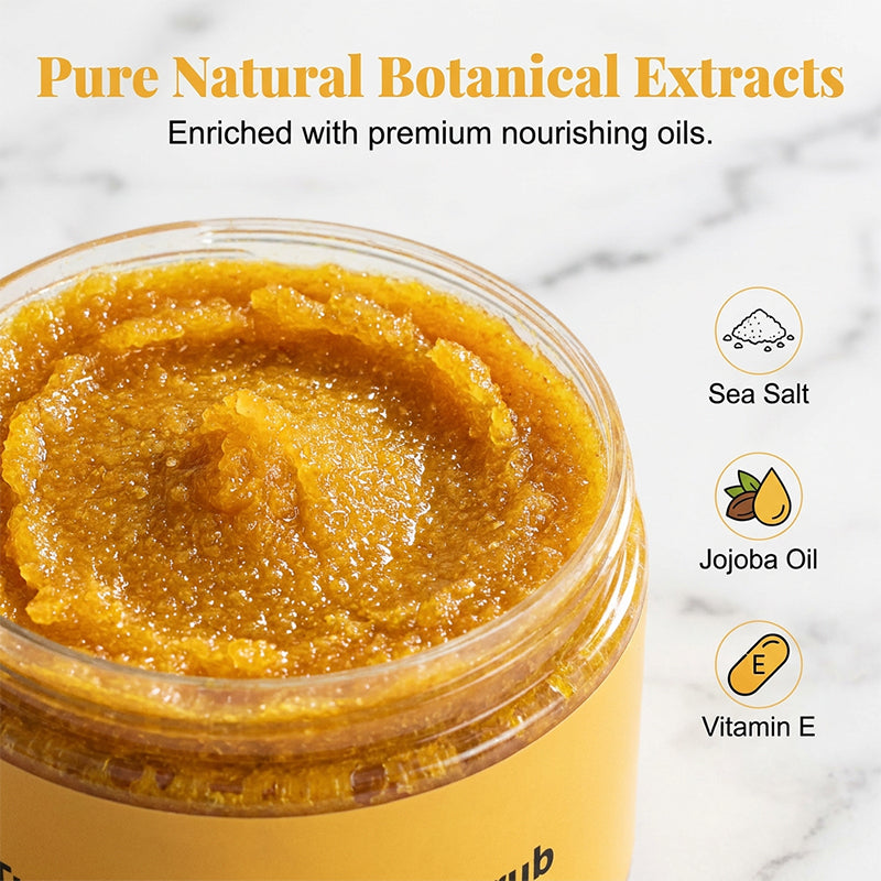Exfoliërende lichaamsscrub met kurkuma
