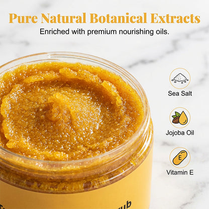 Exfoliërende lichaamsscrub met kurkuma