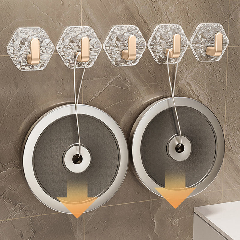 ✨【Aanbieding】 ✨🏠Zelfklevende L-Vorm Haken 5 stuks | Golfdesign | 3kg Draagkracht 🔩