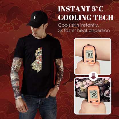 Manchette de Protection Solaire et Respirante Rafraîchissante à Effet Tatouage