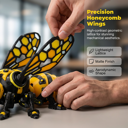 Futuristic Mecha Bee Ornament with Detachable Joint