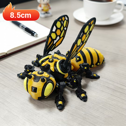 Futuristic Mecha Bee Ornament with Detachable Joint