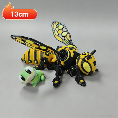 Futuristic Mecha Bee Ornament with Detachable Joint