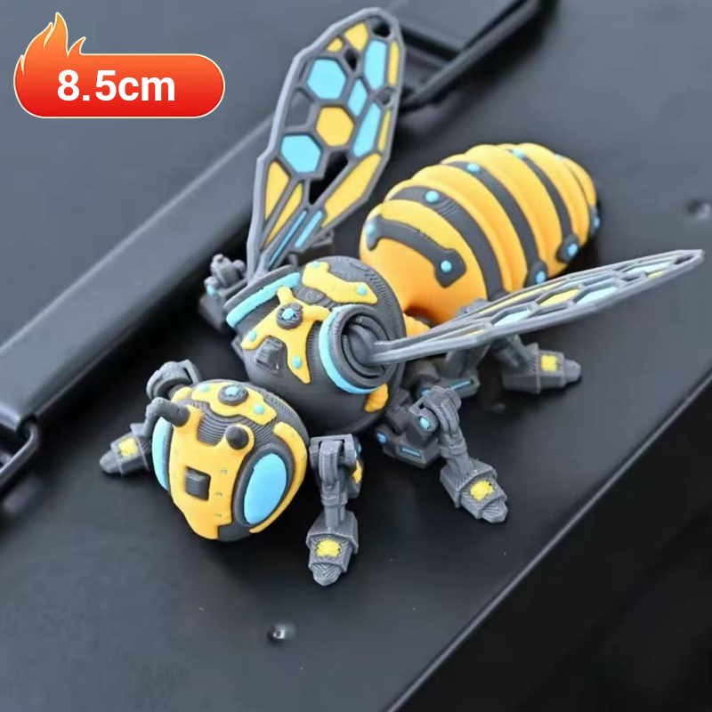 Futuristic Mecha Bee Ornament with Detachable Joint