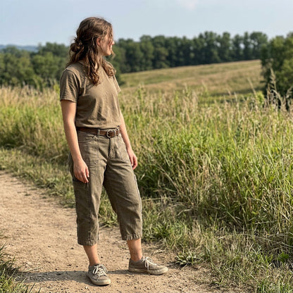 👖 NU 50% KORTING! 🌿 Dames relaxte casual cargo-capribroek – met ruime opbergzakken, ademende stof en een relaxte pasvorm – dagelijks comfort, klaar voor warm weer. ✨