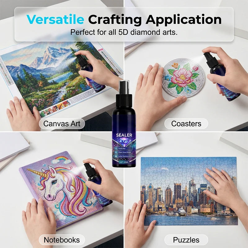 💎✨ Diamond art sealer – fixeert de kraaltjes, zorgt voor een glanzende afwerking, droogt snel en is duurzaam.