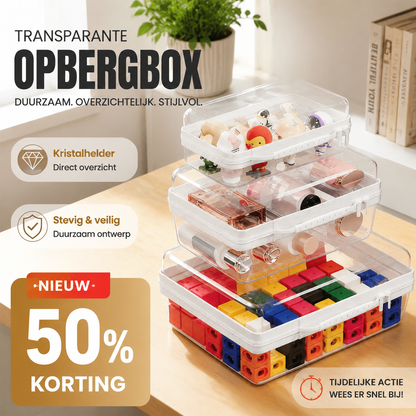 💥50% KORTING👜 Stevige Doorzichtige Bewaarzakken📚Veelzijdig bruikbaar voor opruimen